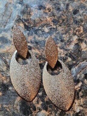Sparkle Leaf Drop Earrings - Gold